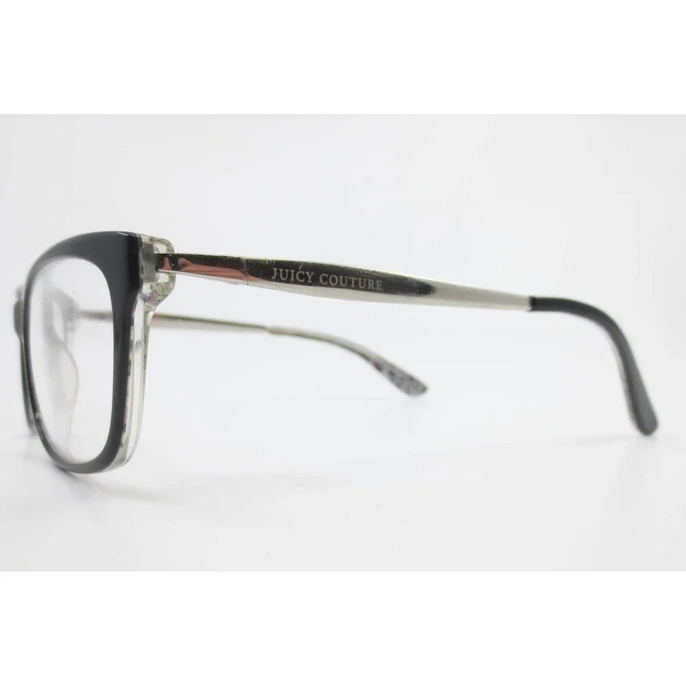 Juicy Couture JU 130 ERE Black Silver Leopard Print Eyeglass Frames 51-16-130